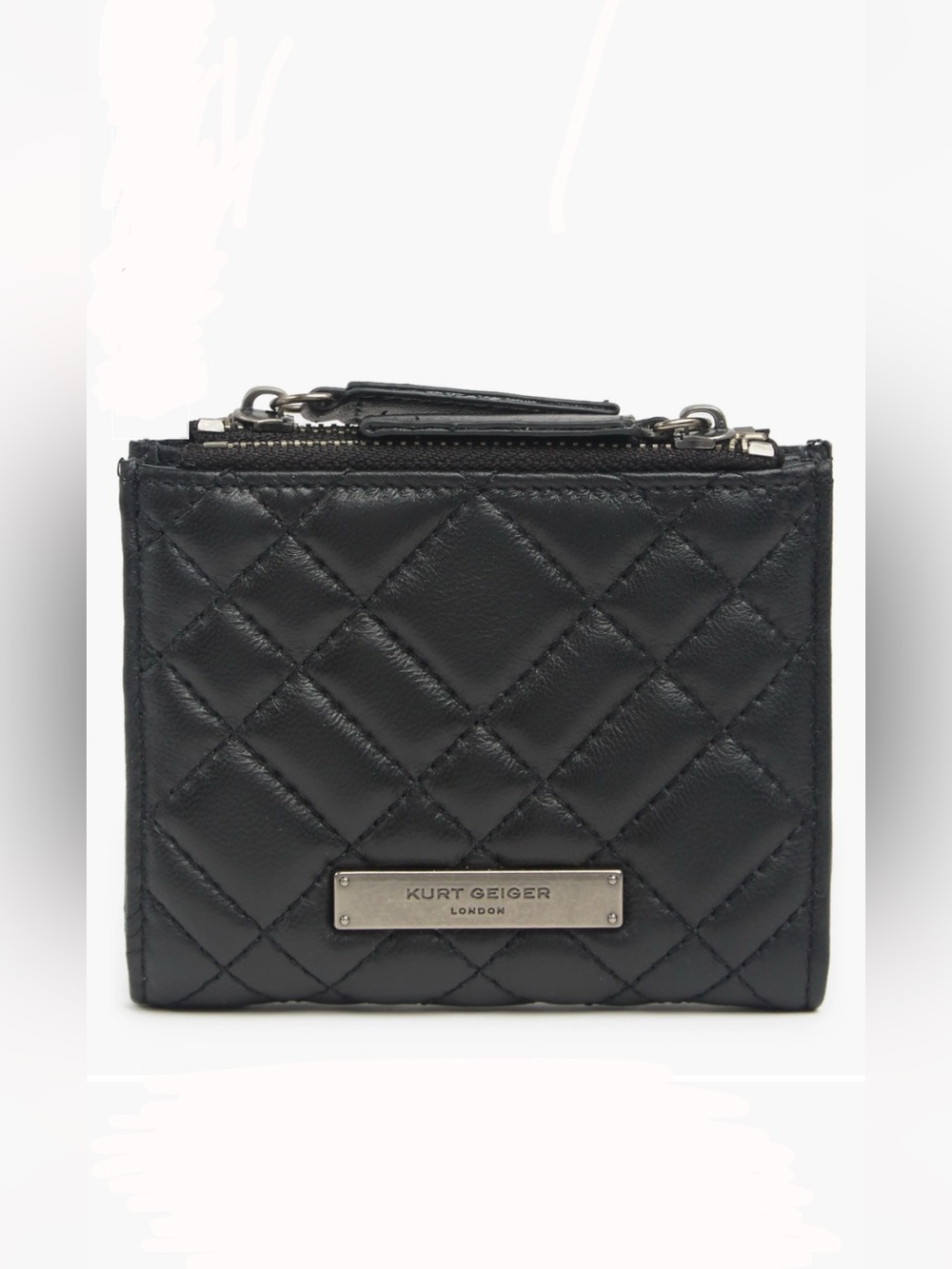 Kurt Geiger Diamond Quilt Leather Bifold Wallet